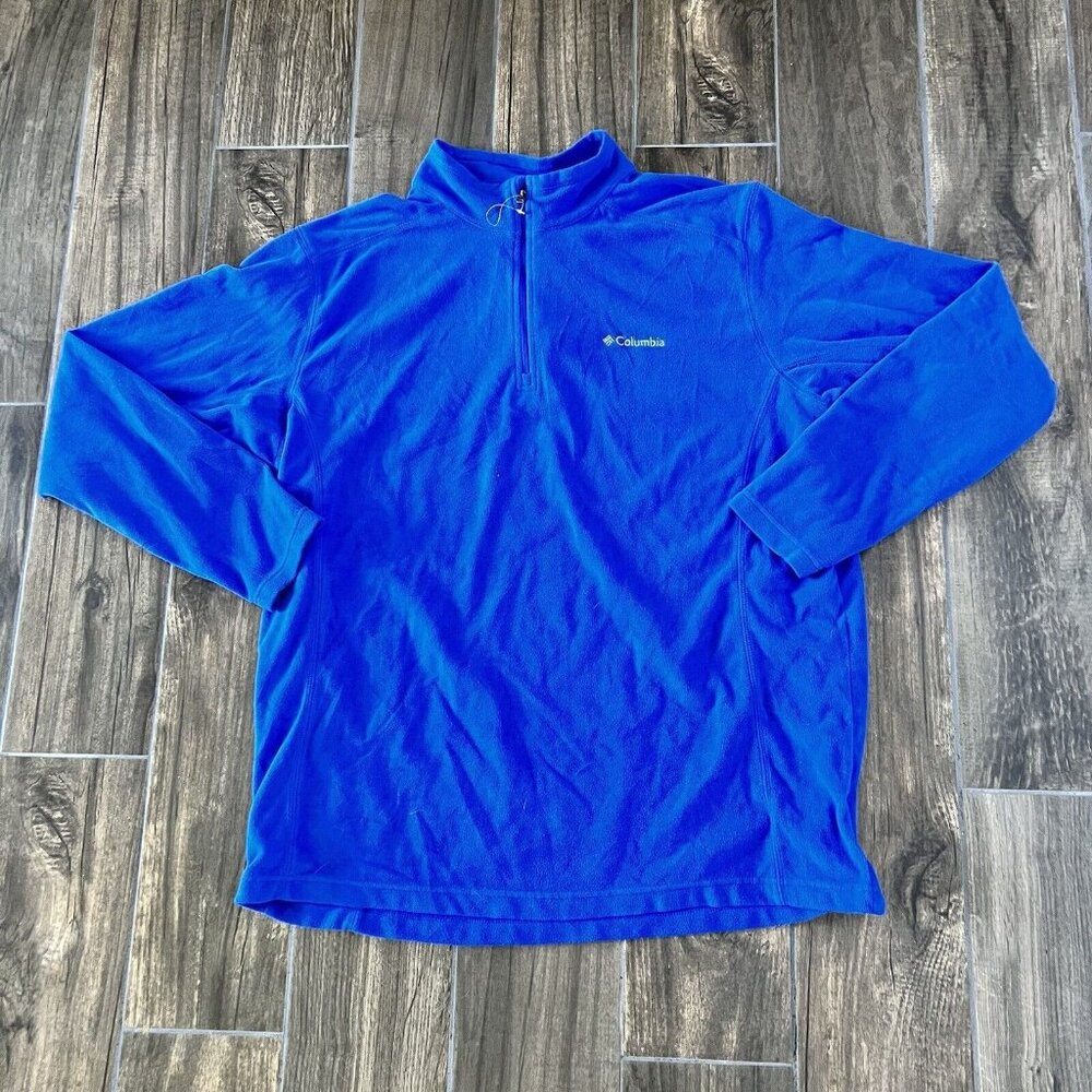 Columbia Fleece Blue A 1/4 Zip Size XL Men’s Sweater